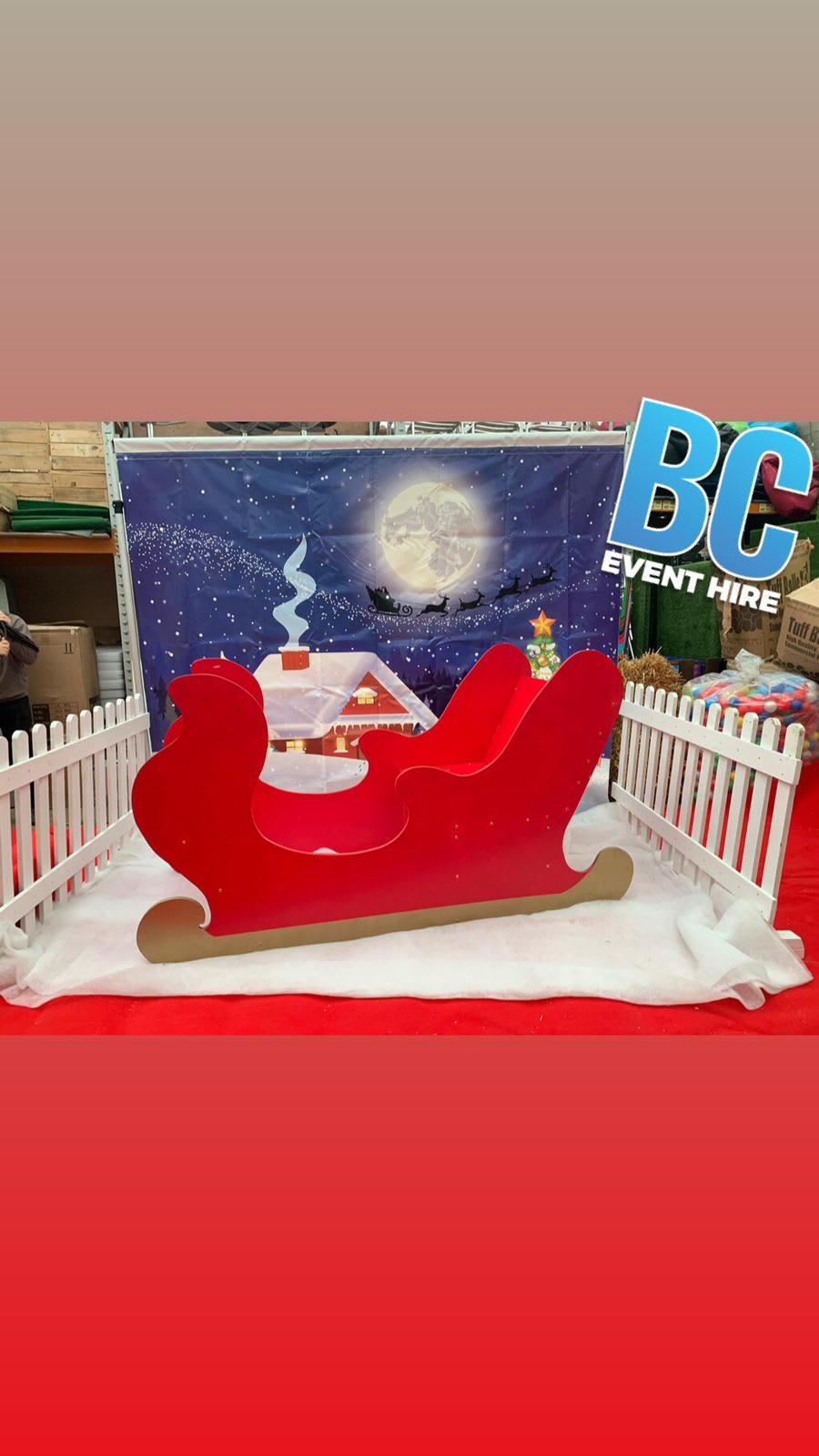 Santa Sleigh Prop Bouncy Castle Hire In Coventry Birmingham