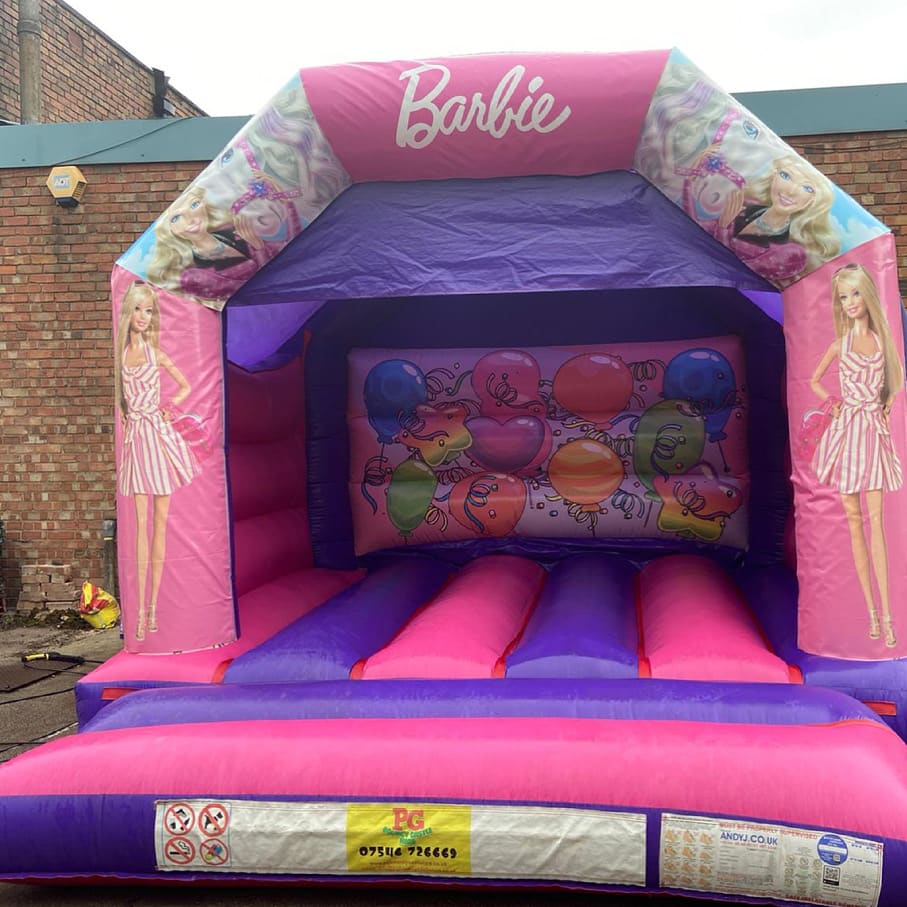 12 ft x 12 ft Barbie Bouncy Castle. Leisure equipment rental and