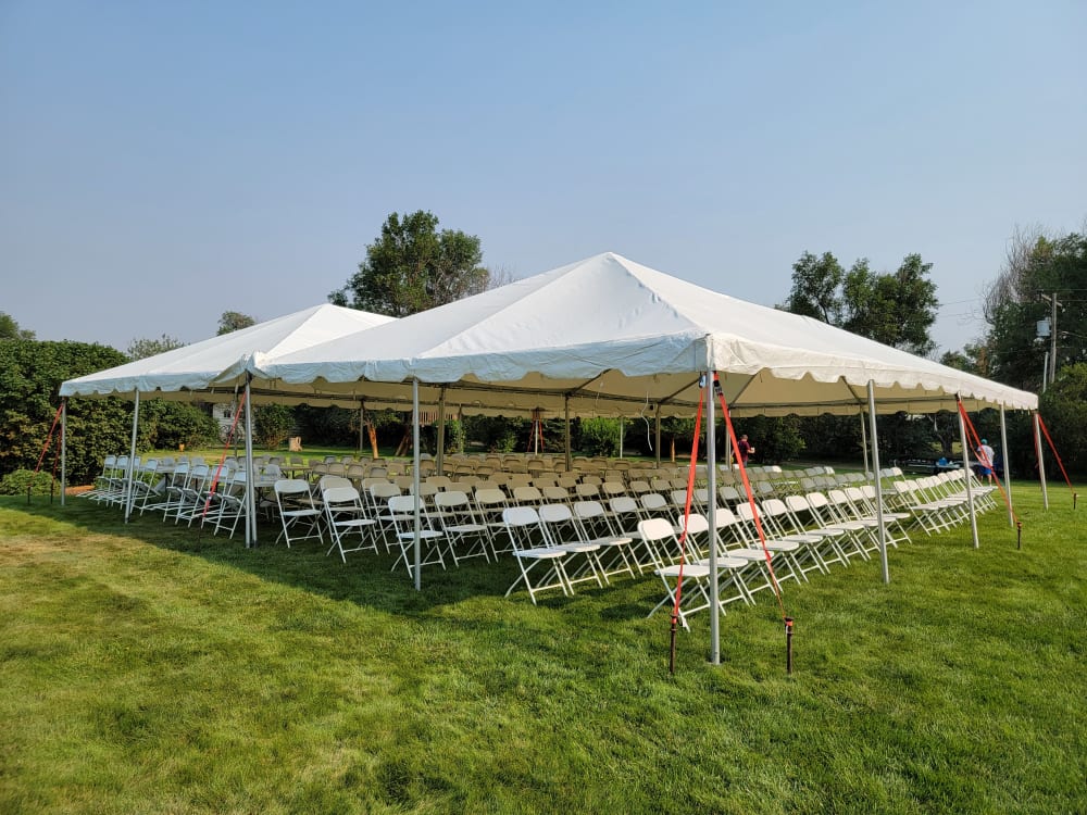 40x40 frame tent - Rental in ND