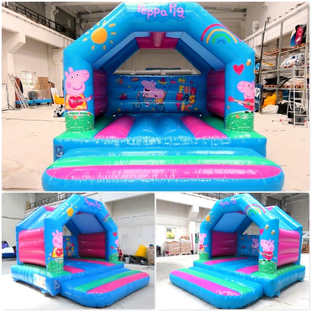 Blue Peppa Pig Bouncy Castle Hire