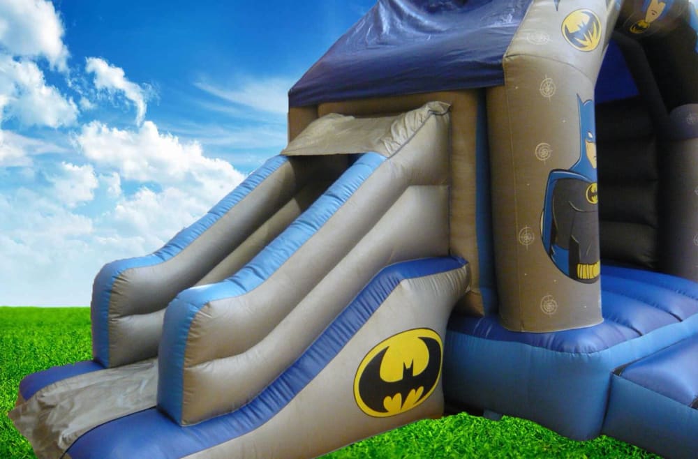 Batman Bouncy Castle With Slide - Bouncy Castle Hire in Derby, Nottingham,  Burton, Ilkeston, Belper, Long Eaton, Swadlincote & Uttoxeter