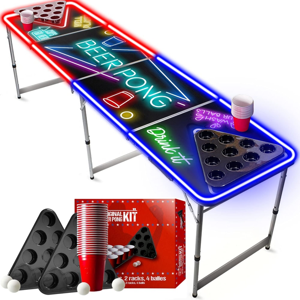 Beer Pong Table with LED lights - Hot Tub and Hot Tub Cinema Hire in  Buckinghamshire, Berkshire, Middlesex and Oxfordshire