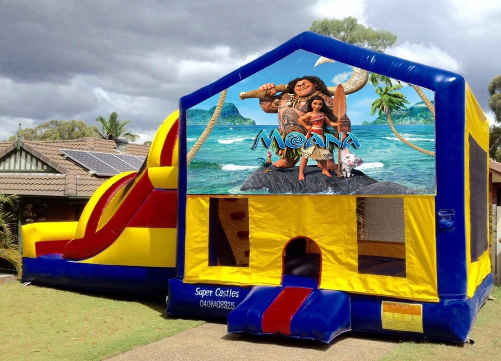 Moana Large Banner Castle Jumping Castle Hire Brisbane Jumping Castle Hire Gold Coast In Brisbane Gold Coast Ipswich Logan North Brisbane Bayside