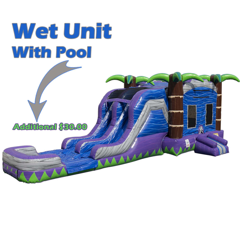 Tropical Oasis Dual Lane Combo Slide - Party Rentals in Colorado