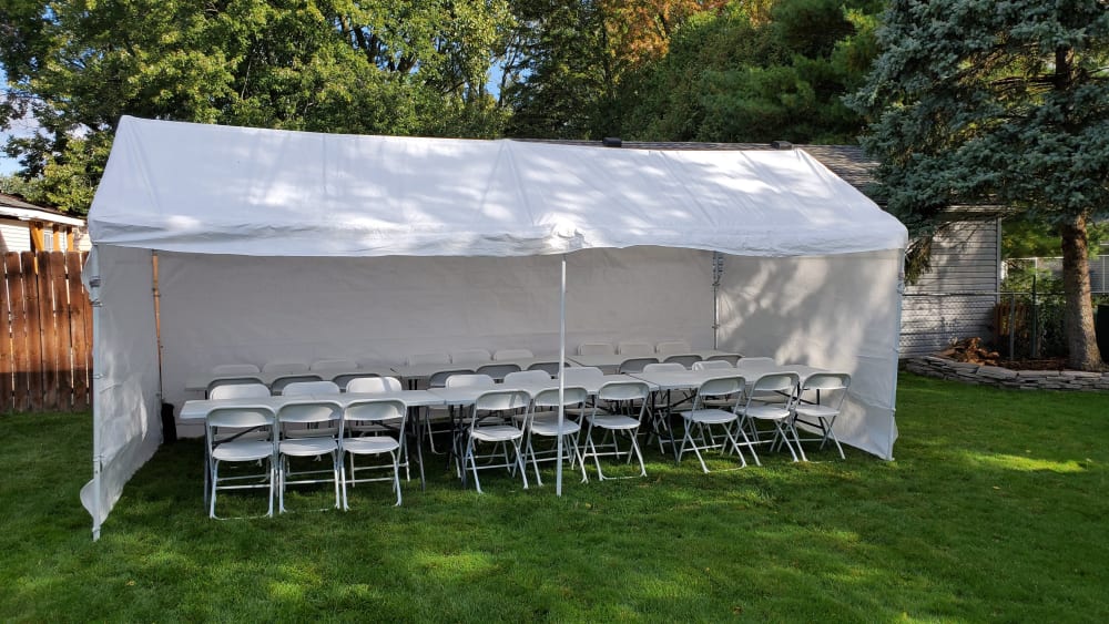 10x20 canopy shop tent with sides