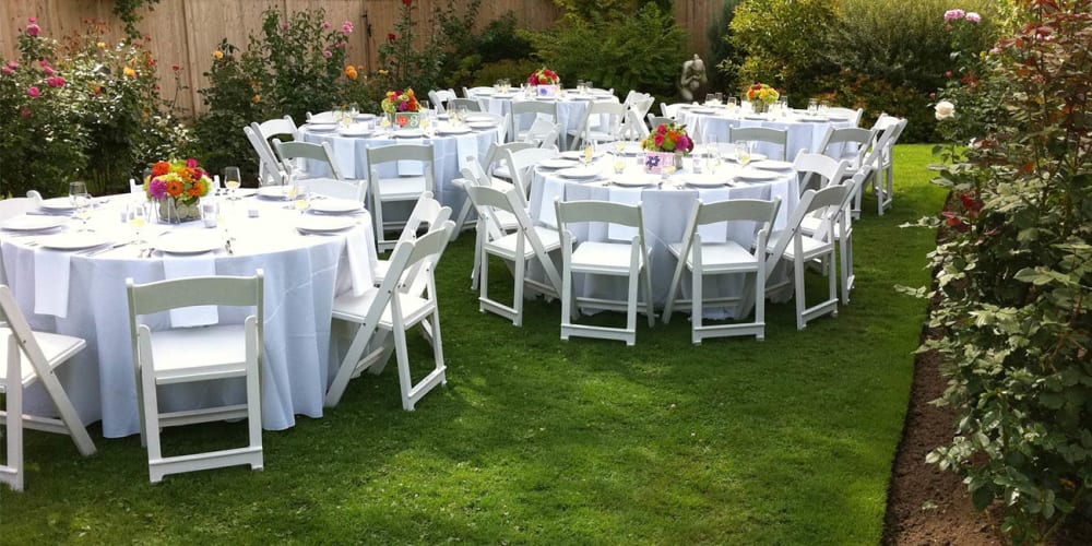 Round table best sale and chair rentals