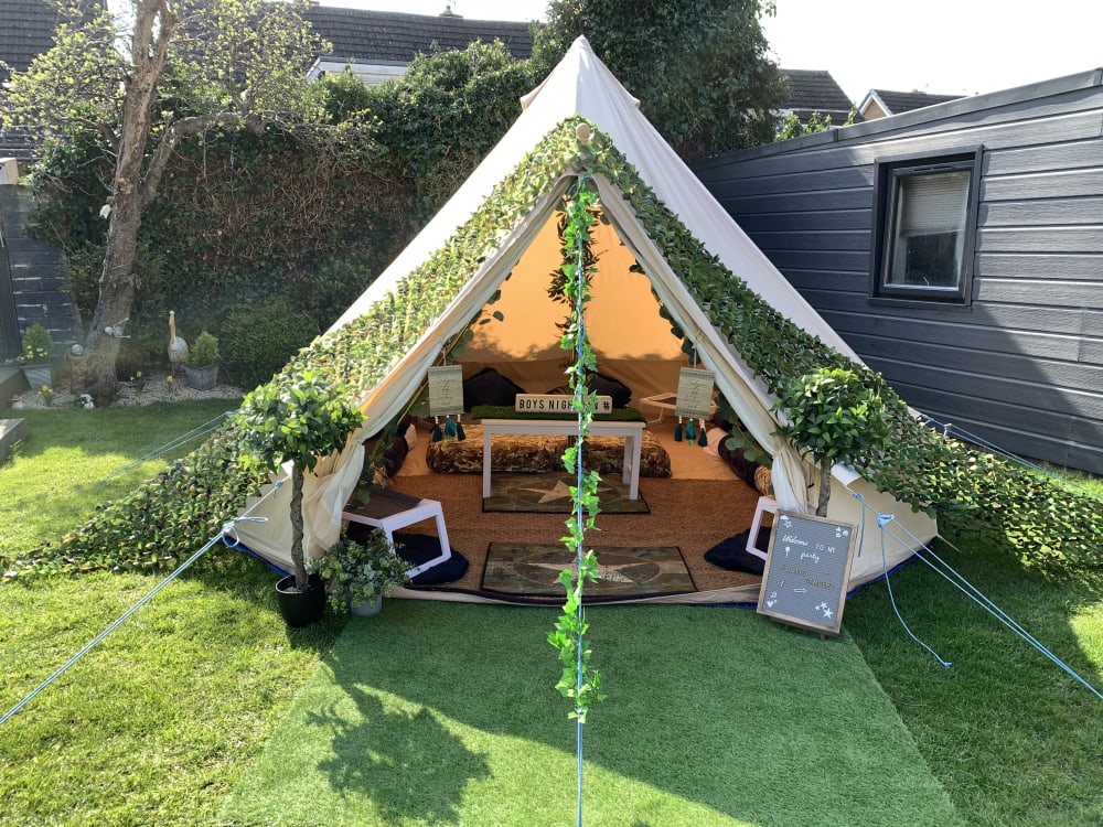 Sleepover Themed Bell Tent Hire