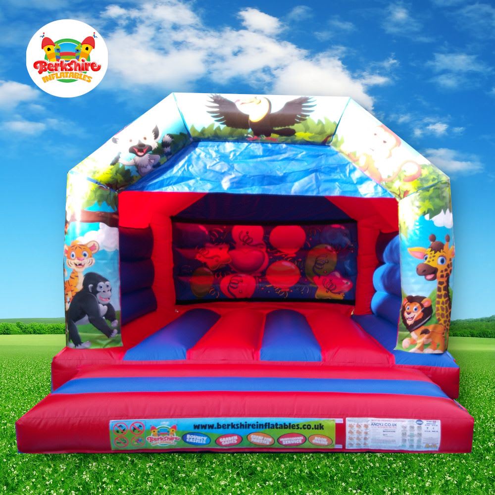 Jungle Theme Fun Bouncy Castle Hire In Reading Berkshire