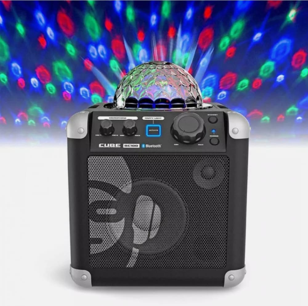 Karaoke sing cube with sound and light show. - Bouncy Castle Hire 