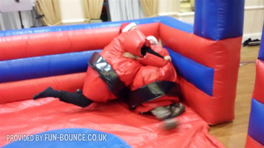 Sumo Suits Super Santa Clause 4 Pack Bouncy Castle Inflatable Hire In Leeds Wakefield Huddersfield Halifax York Sheffield