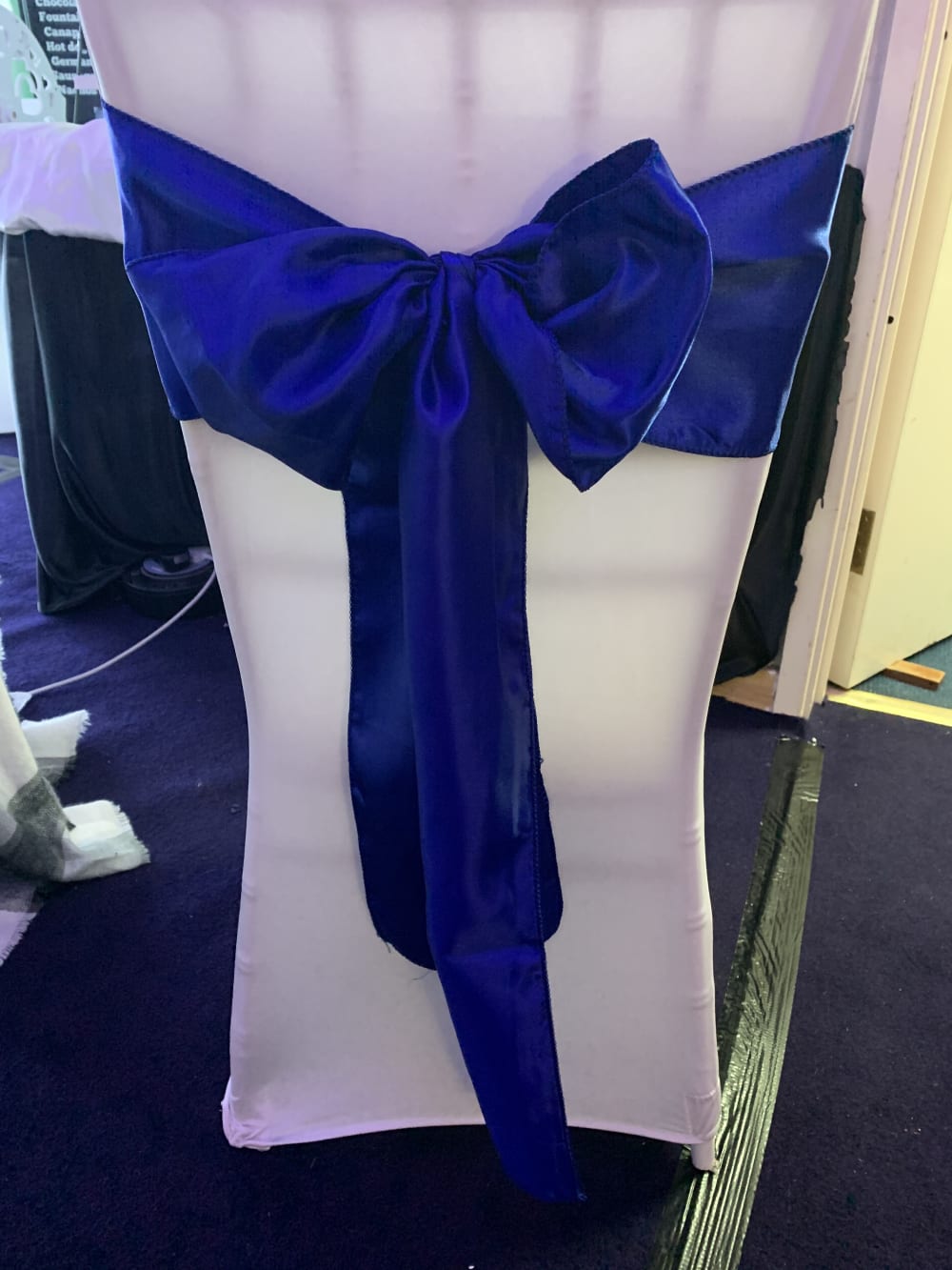 blue satin sashes