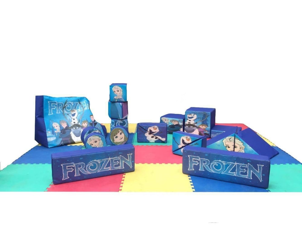 Frozen 17 Piece Soft Play Set Including Safety Mats Bouncy