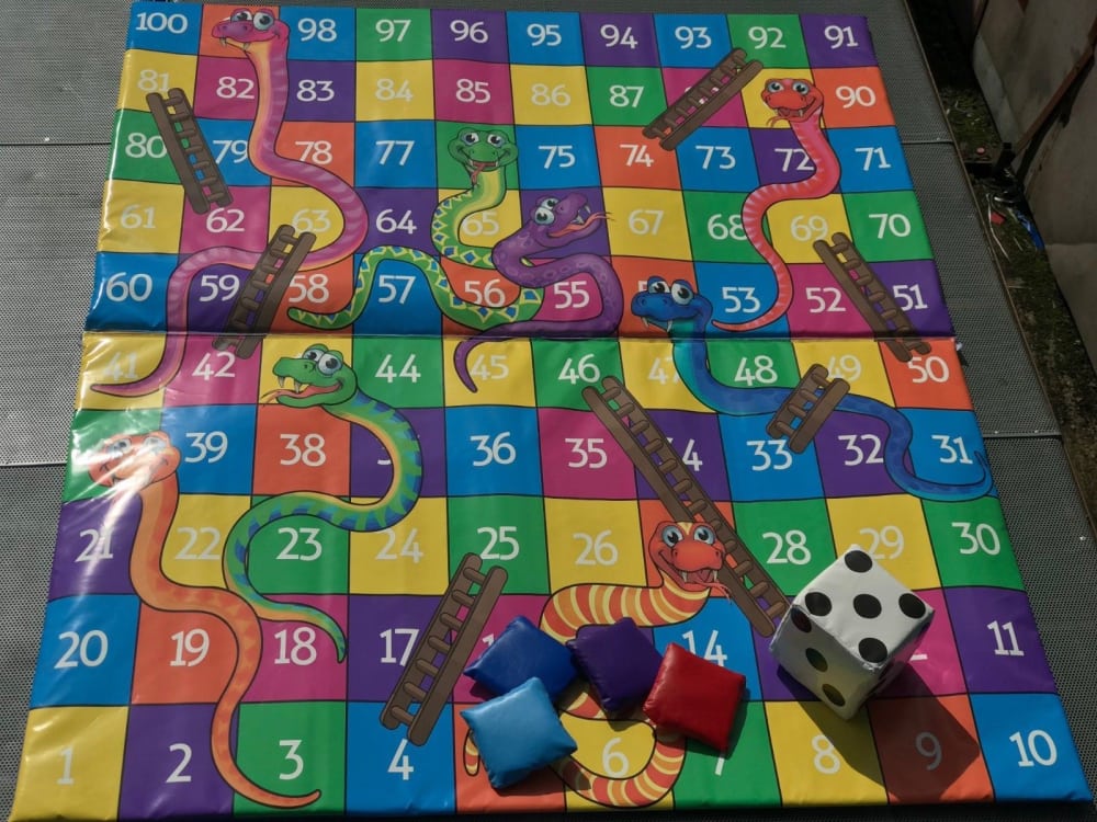 Giant Snakes And Ladders 10ft X 8ft Play Mat Bouncy Castle Hire