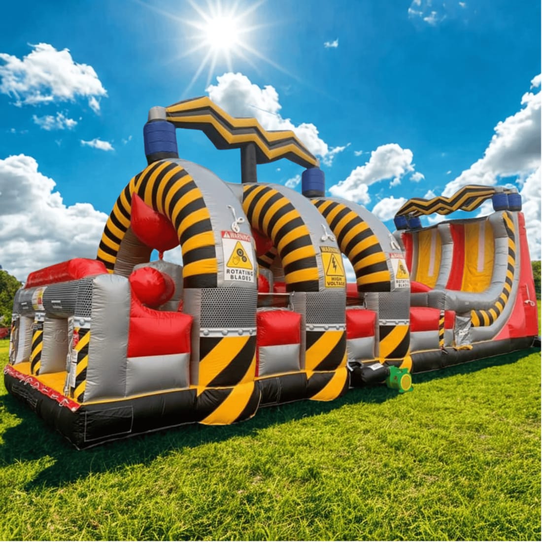 専用♡　三段バードアスレチック　螺旋パーチ　球体アスレチック　大型U 50' Wacky Chaos U-Turn Obstacle Course - Bounce House Rentals in