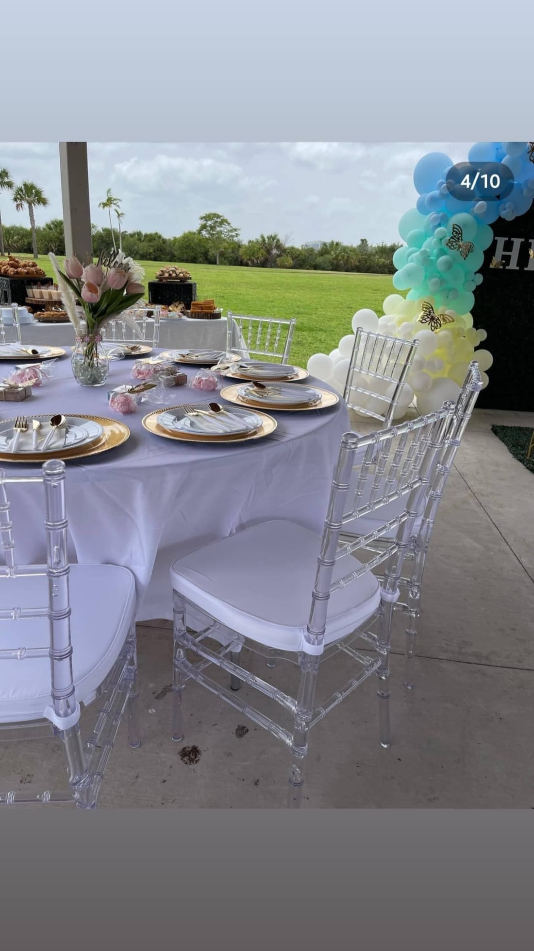 Clear chiavari chairs rental sale