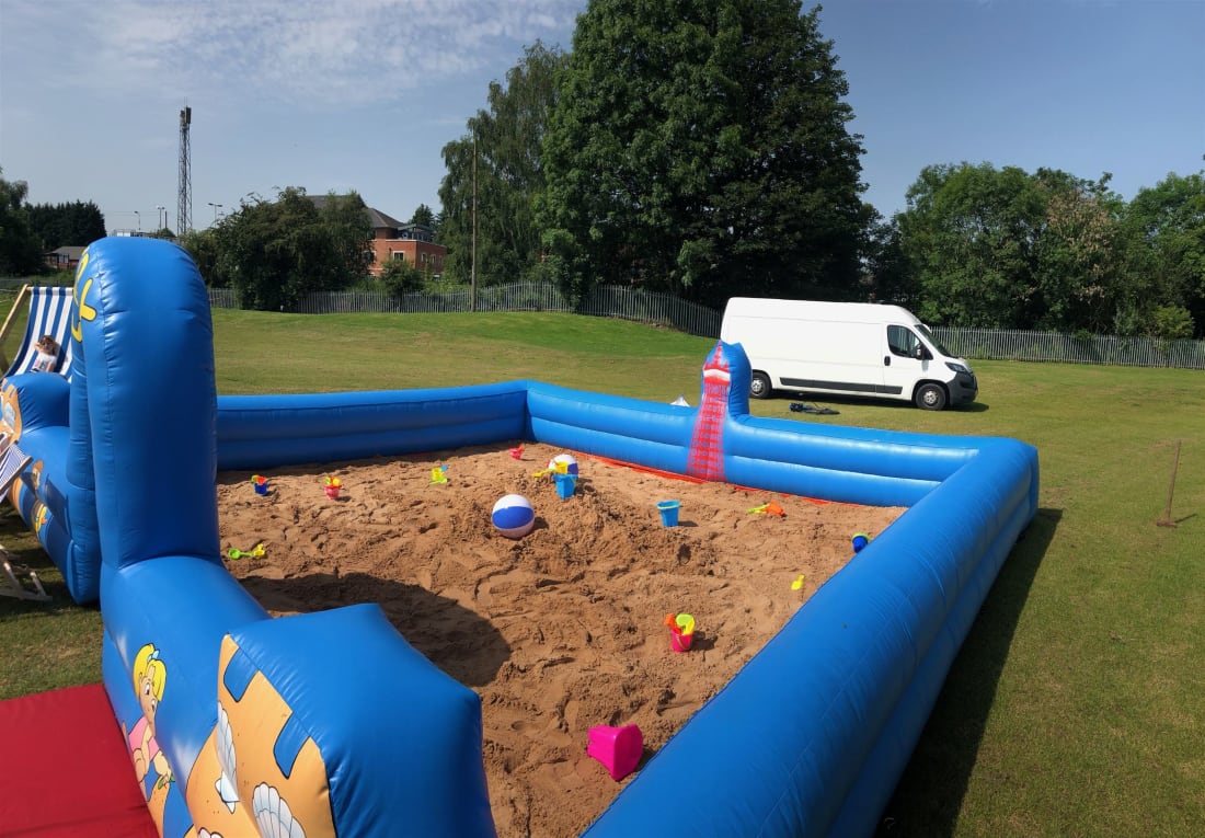 inflatable sand pit