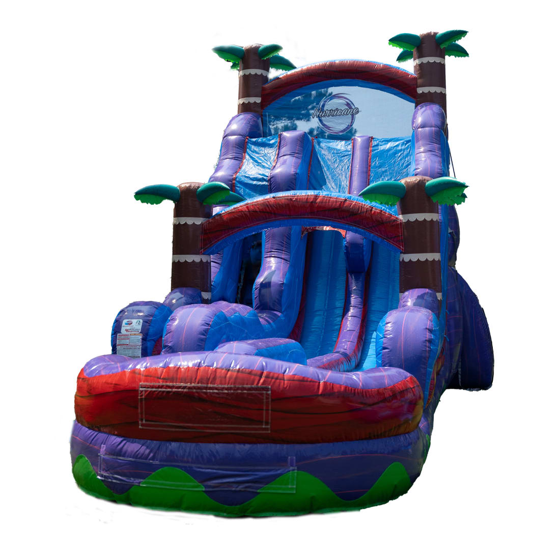 22ft Hurricane Extended Double Lane Waterslide | Blue Rents
