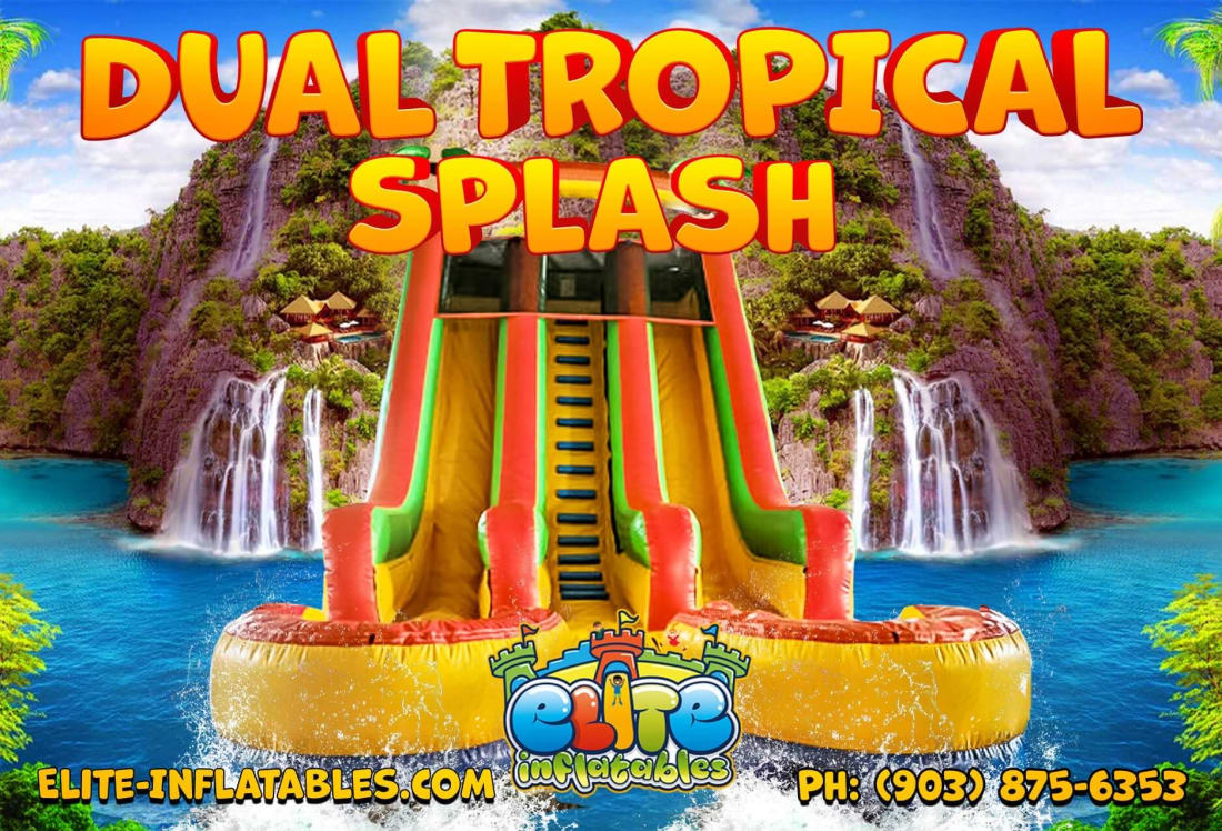 21ft Dual Tropical Splash - Party Rentals in Corsicana, TX and