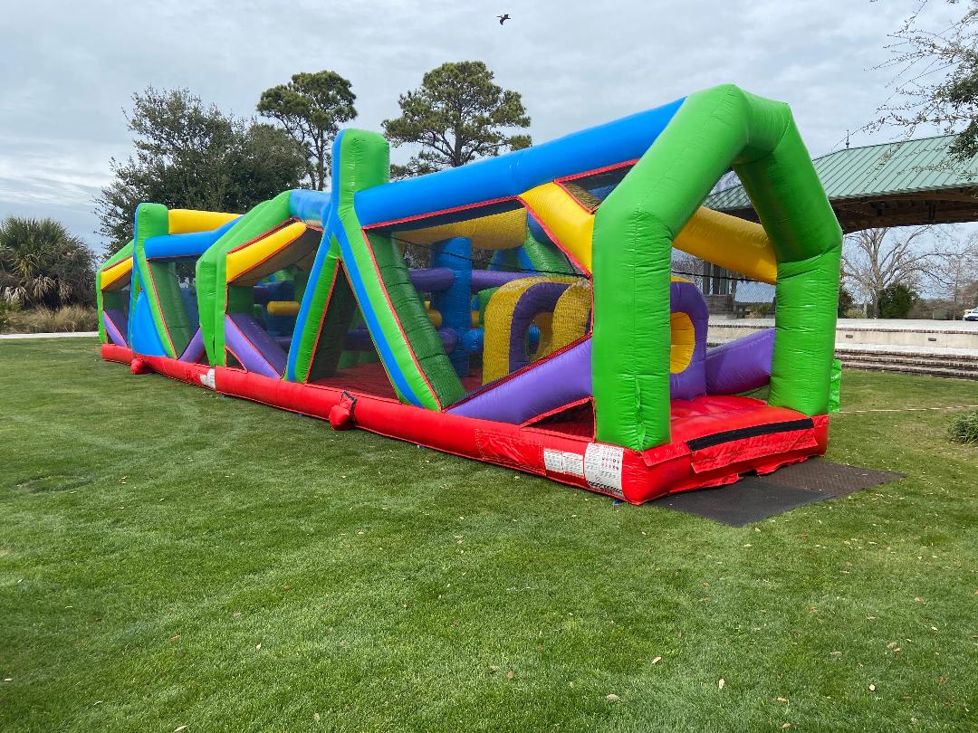 60' Radical Retro Course - Bounce House & Inflatable Hire in