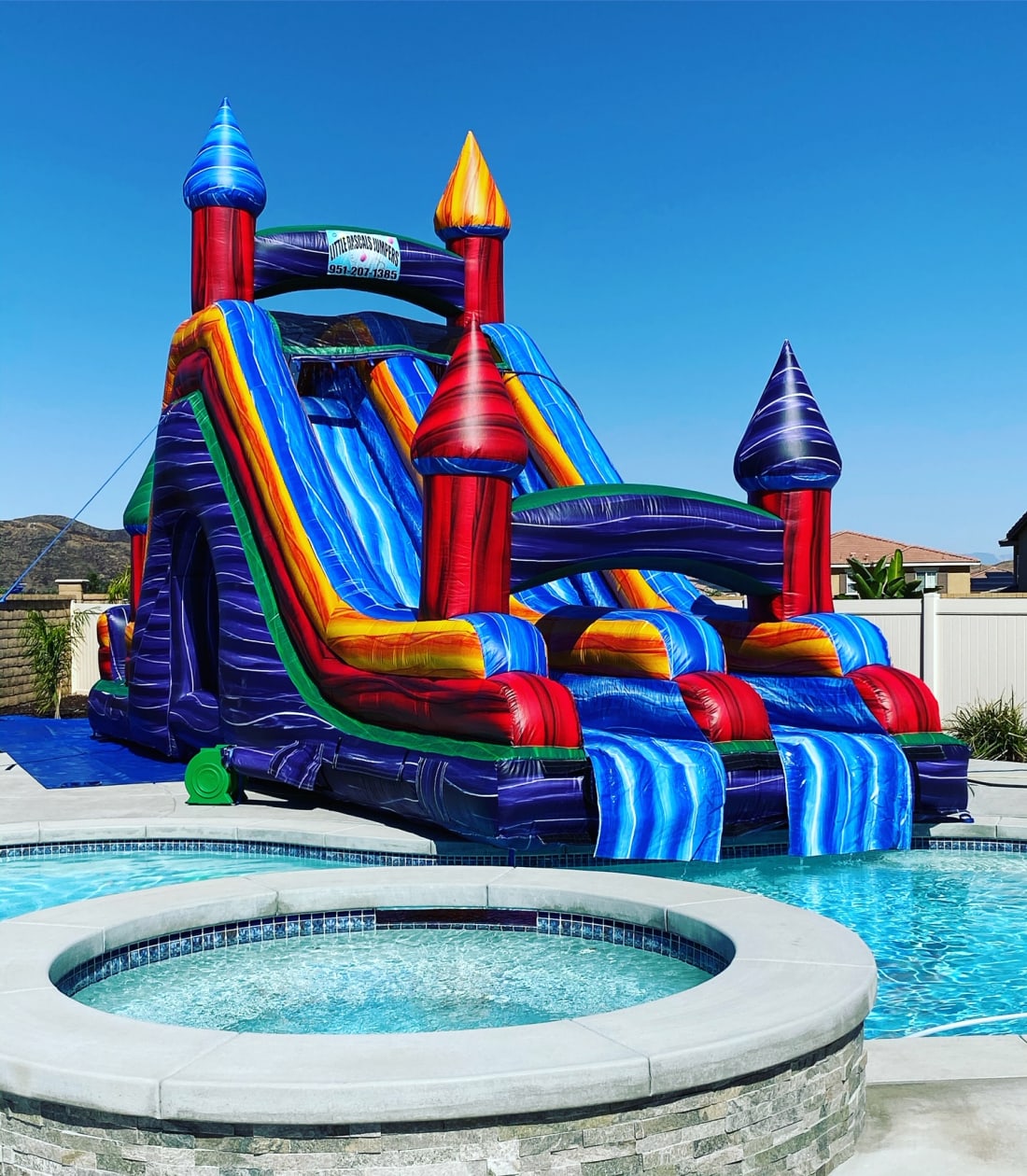 22' Electric Rush Pool Slide - Bounce House Rental, Laser Tag
