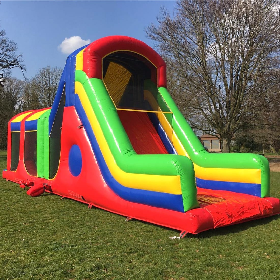 Bouncy castle obstacle course sales for sale