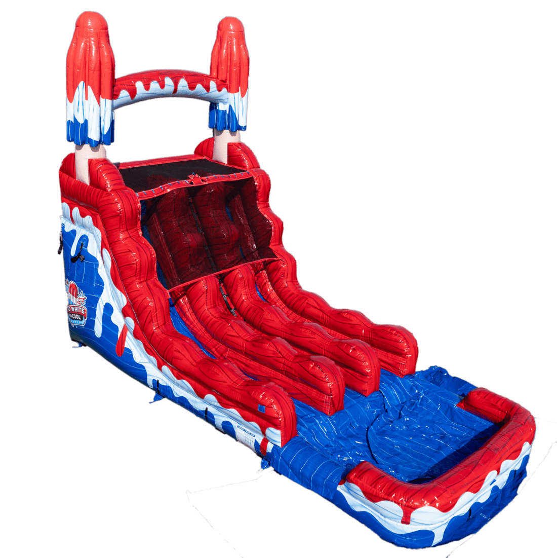 16ft Red, White & Cool Dual Lane - Inflatables, Games, Tables