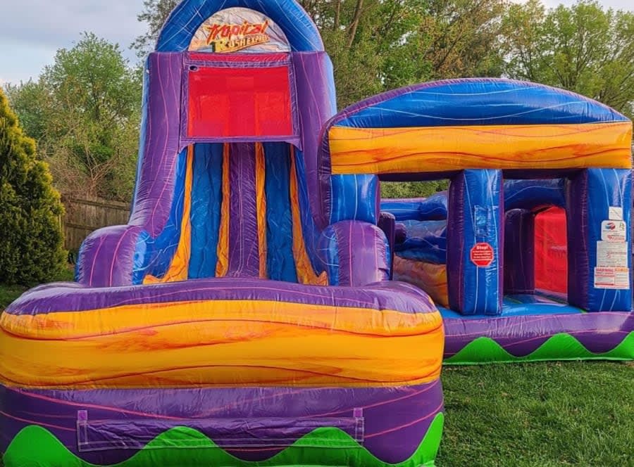 Adrenaline Rush Ultimate obstacle w/ 18' Dry slide - Bounce House