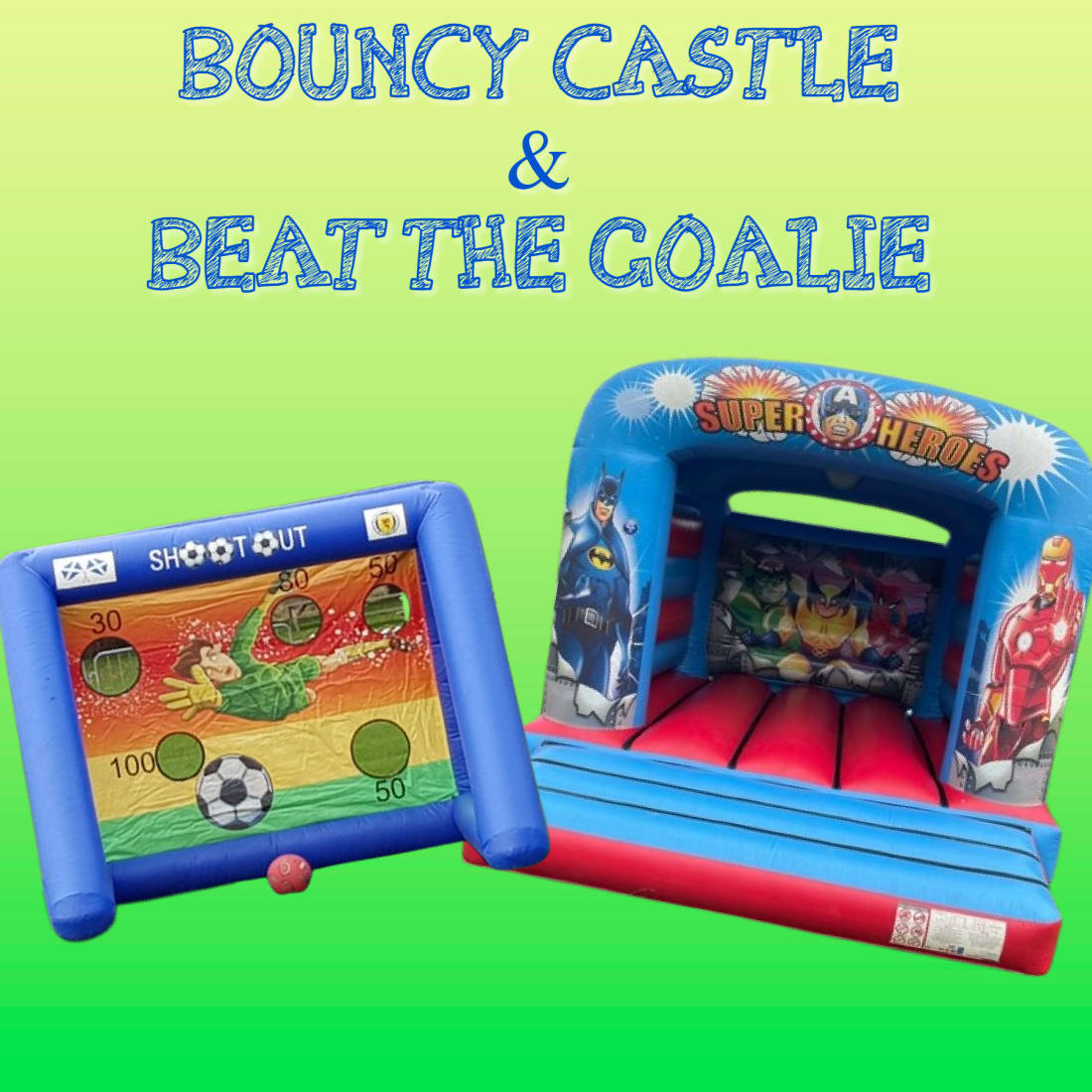 Inflatable Beat The Goal Keeper - Bouncy Castle Hire and soft play