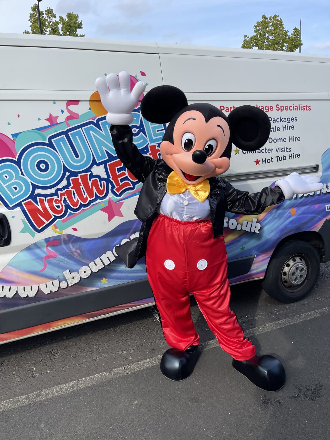 Mickey Mouse Character Bouncy Castle Hire and Kids Party Packages in South Shields Newcastle Sunderland Durham Tyne and Wear Bounce North East