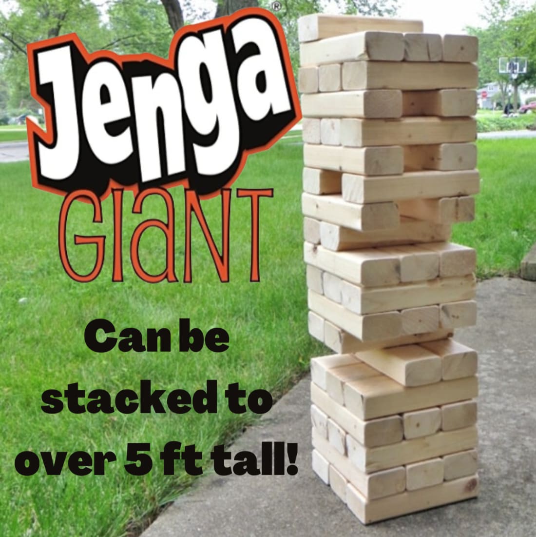 Giant Jenga Yard Game Rental