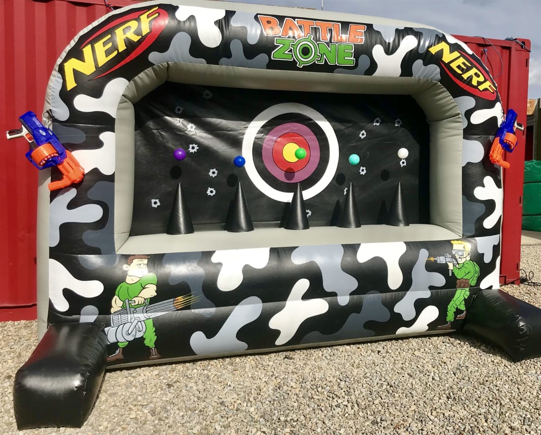 inflatable nerf shooting range