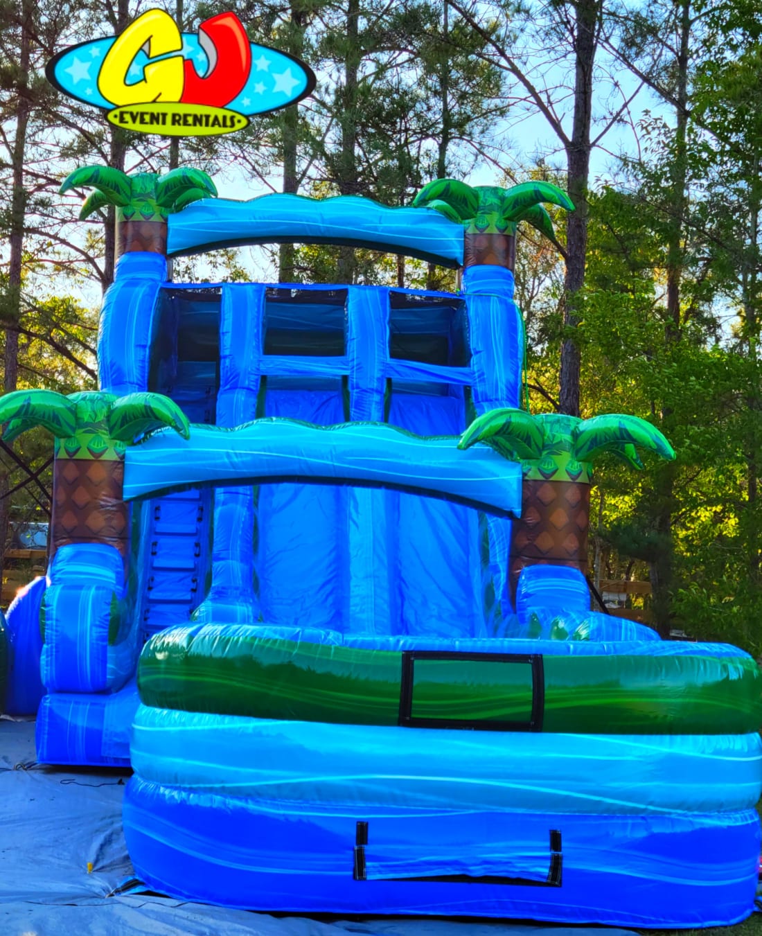 Hawaiian Hybrid 18ft double lane slide - Hire in FL | Gloria James