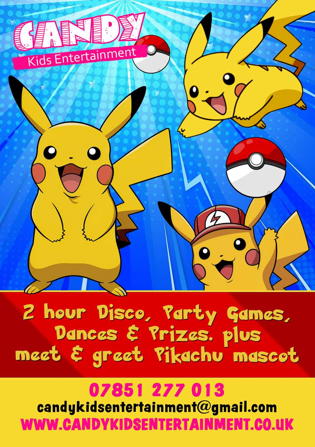pokemon-party-package-hire-in-north-east-of-east-candy-kids-entertainment