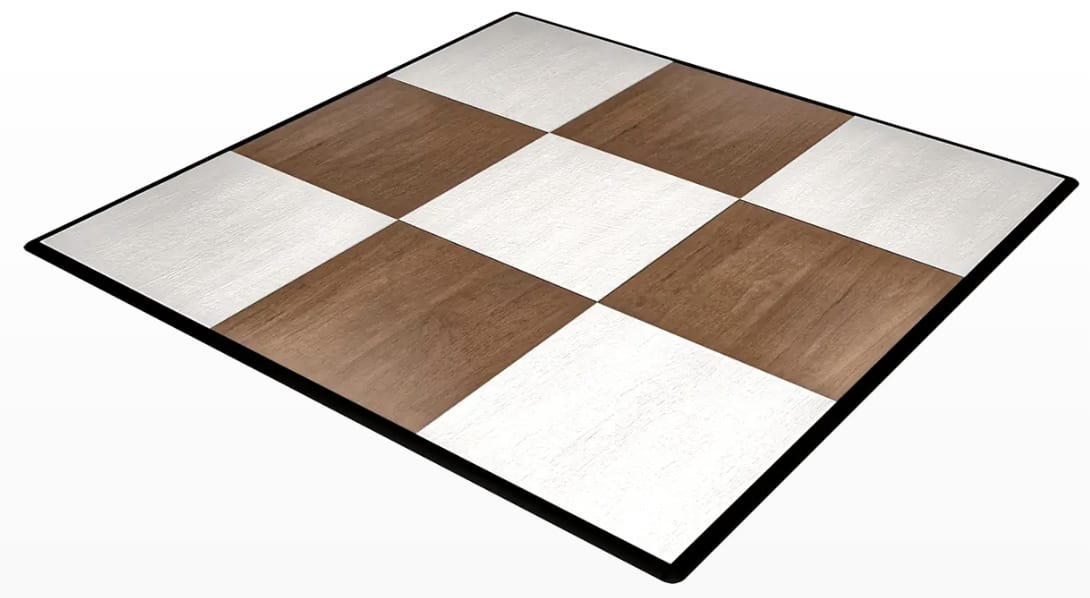 Checkered Dark Maple and White Oak Dance Floor 15x15 - Party