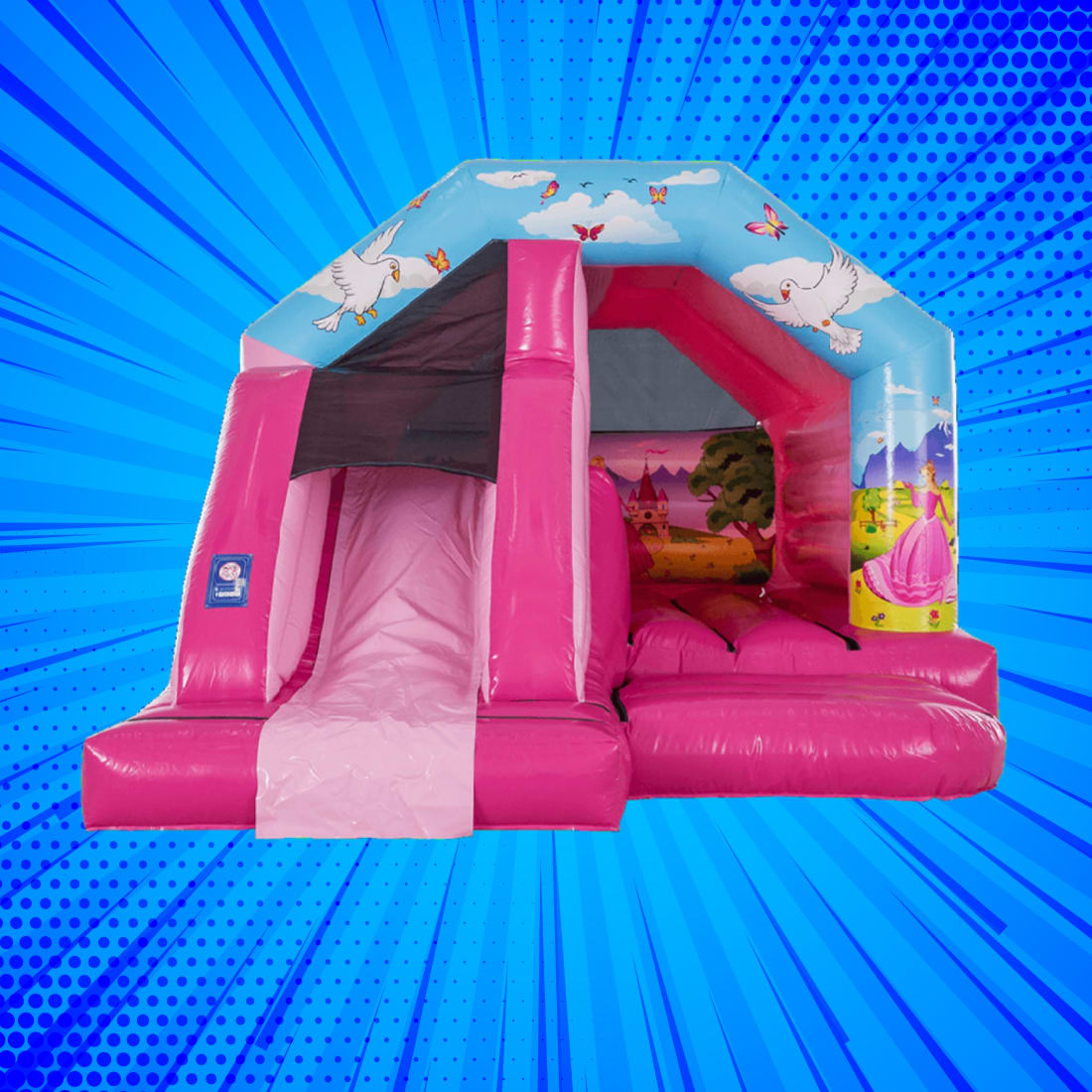 Princess bouncy castle with hot sale slide