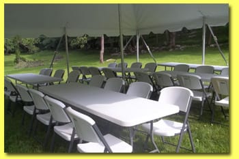 Rental of chairs and tables near me sale