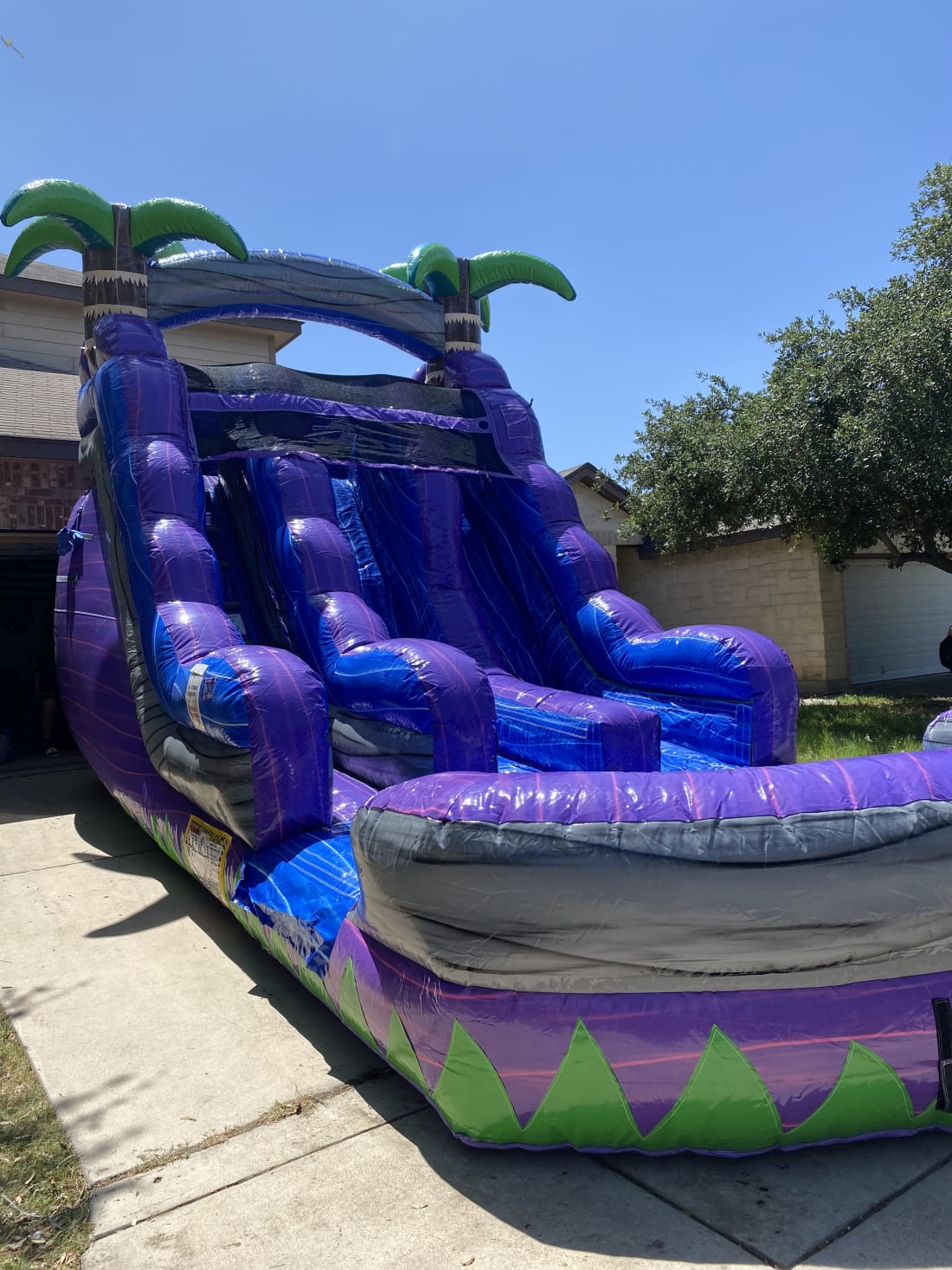 16 FT Purple Dual Lane Waterslide - Party Rental Service in San