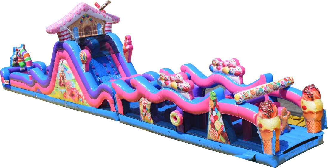 Candy Land Challenge 80ft Obstacle III wet/ dry Dual Lane - Hire in  Lexington