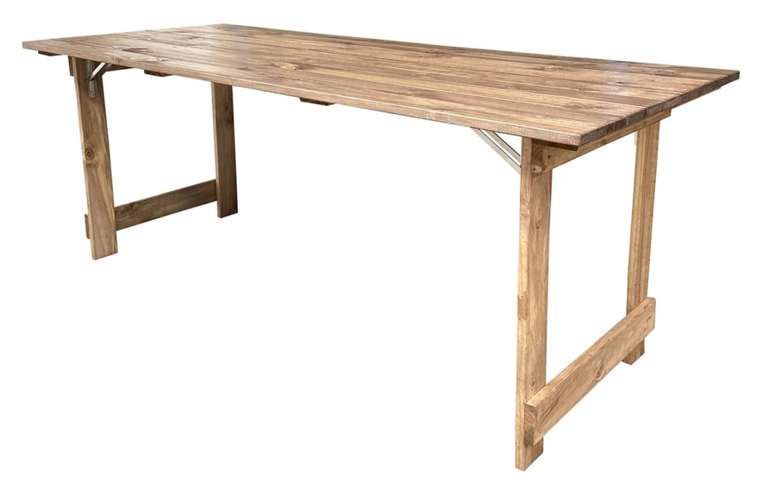 6ft wooden deals trestle table