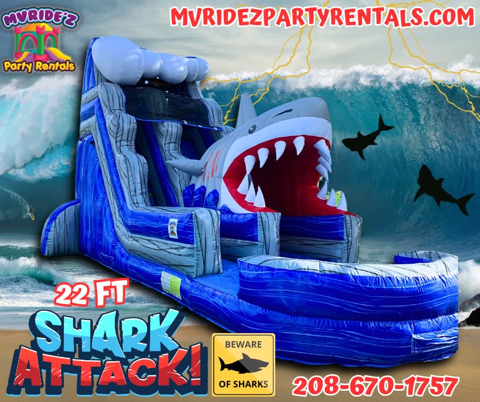 Shark Attack (20ft Single Lane) - Bouncy Castle Hire in Magic