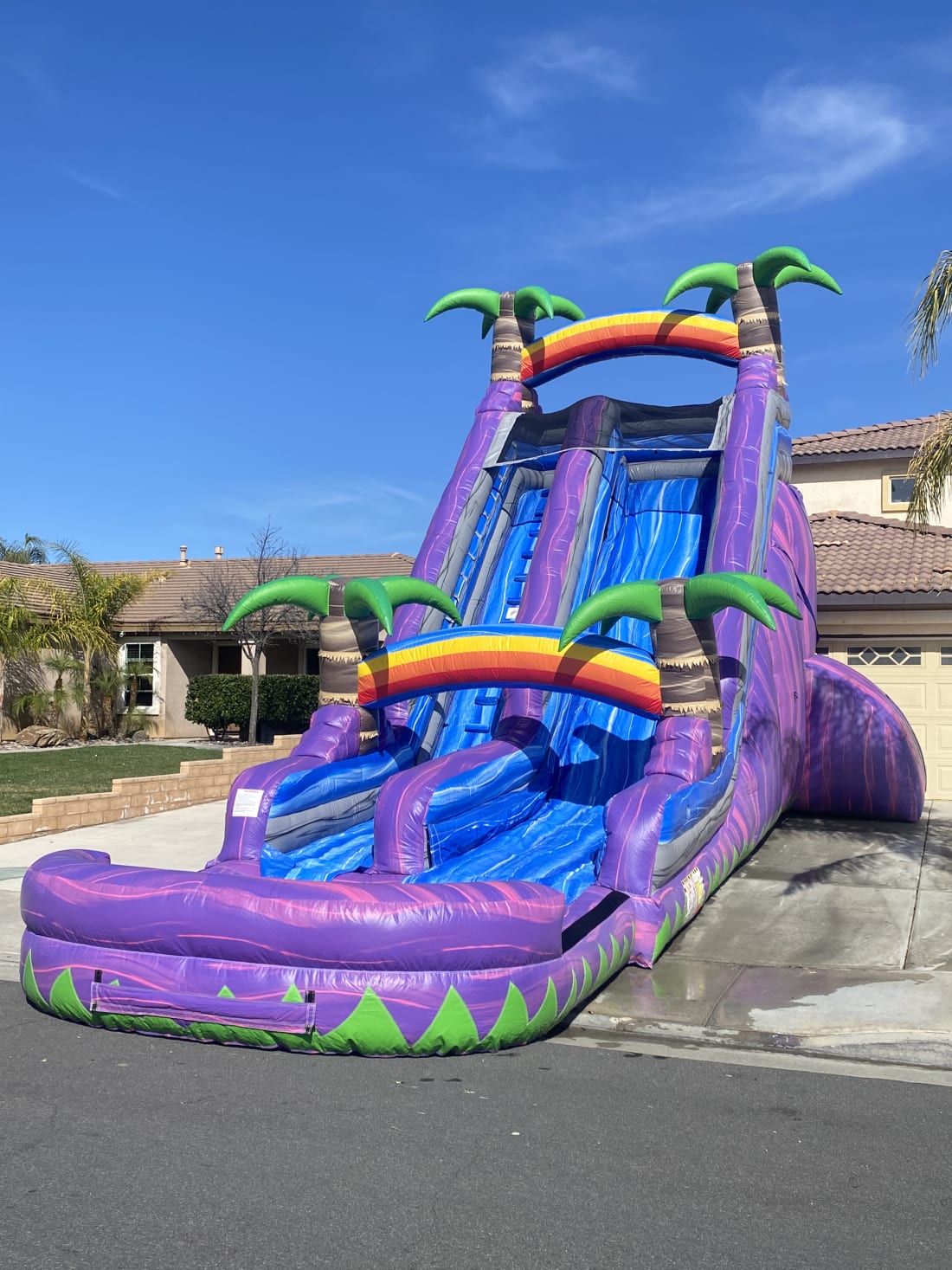 18' Pool Side Waterslide - Bounce House Rental, Laser Tag, Water