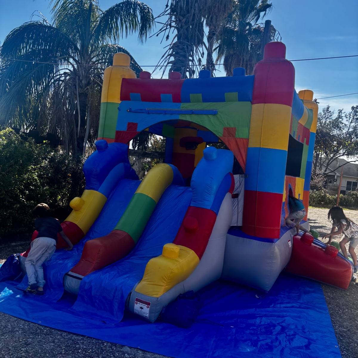 Pink castle inflatable
