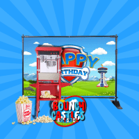 Paw Patrol Photo Backdrop & Popcorn Machine