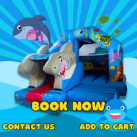 Shark 3D Front Slide Bouncy Castle