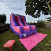 Inflatable Bouncy Slide - Pink & Purple
