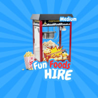 Medium Popcorn machine self hire 100 servings inc bags