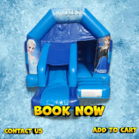 Frozen 2 Blue Front Slide & Bounce 12x16ft Hire