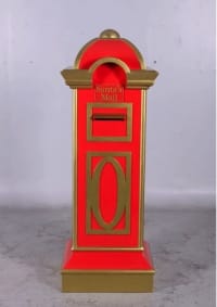 Mailbox Prop Hire - Red and Gold image