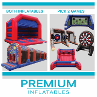 Adrenaline Plus Package • Assault Course • Events Bouncy Castle + ANY TWO Inflatable Games