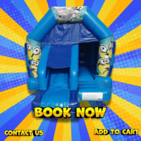 Minion Blue Front Slide & Bounce 12x16ft Hire
